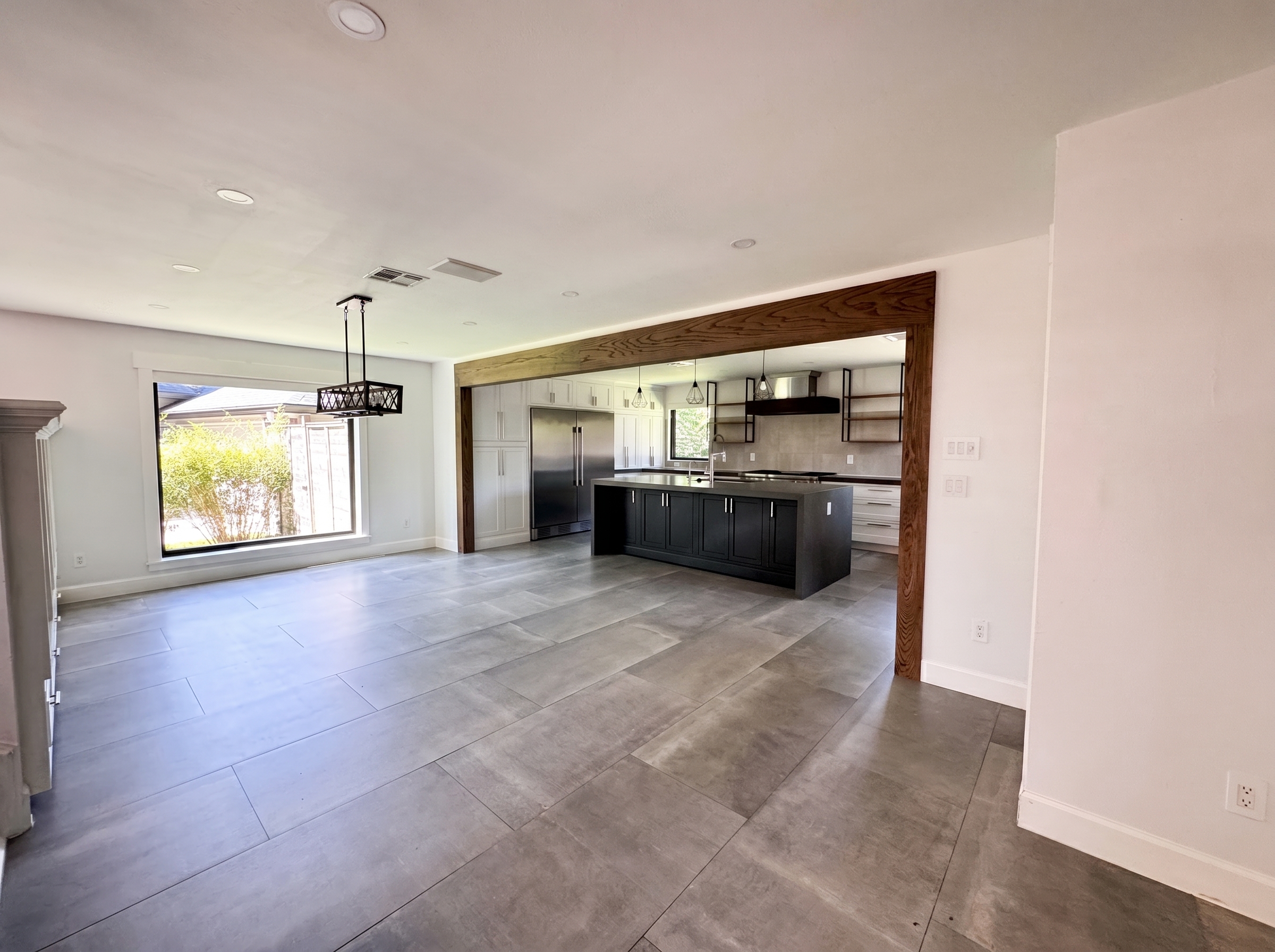 Dining area open to the kitchen