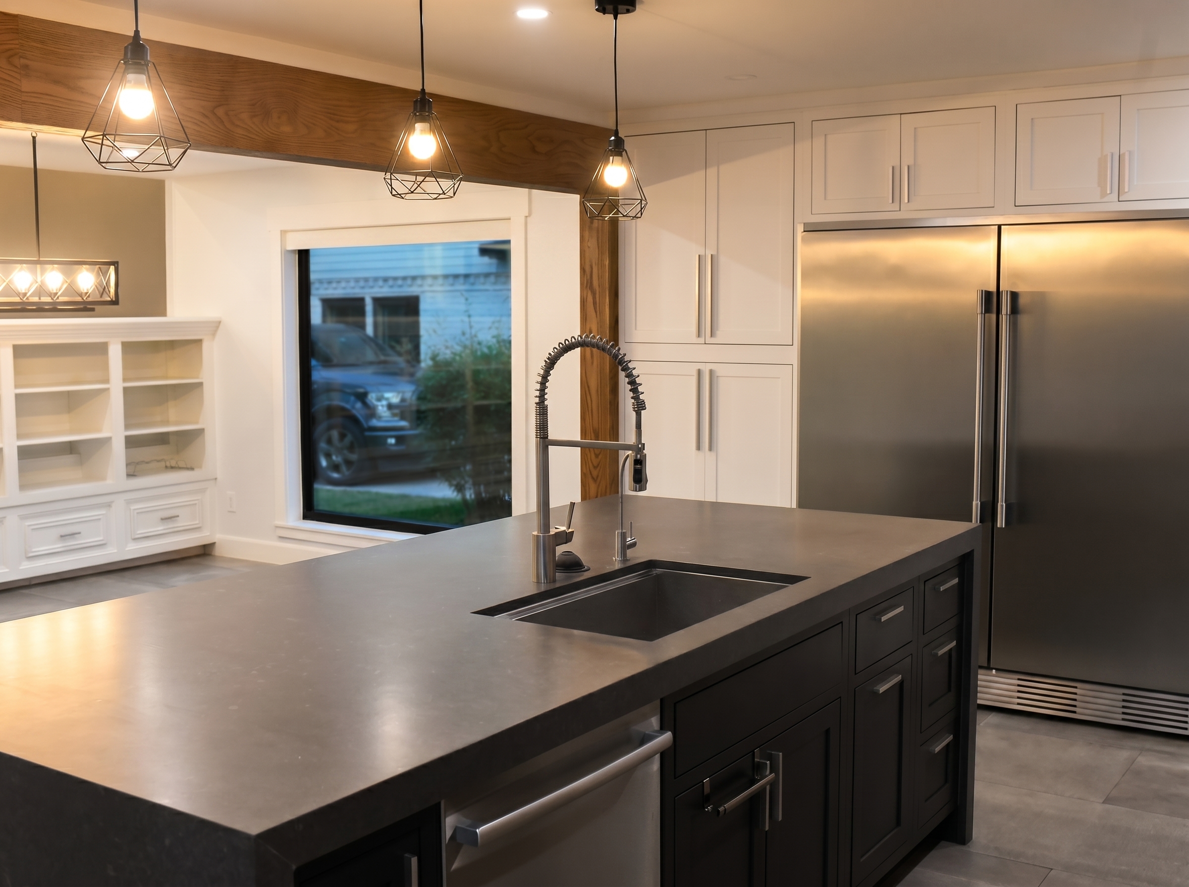 Full-size fridge and freezer